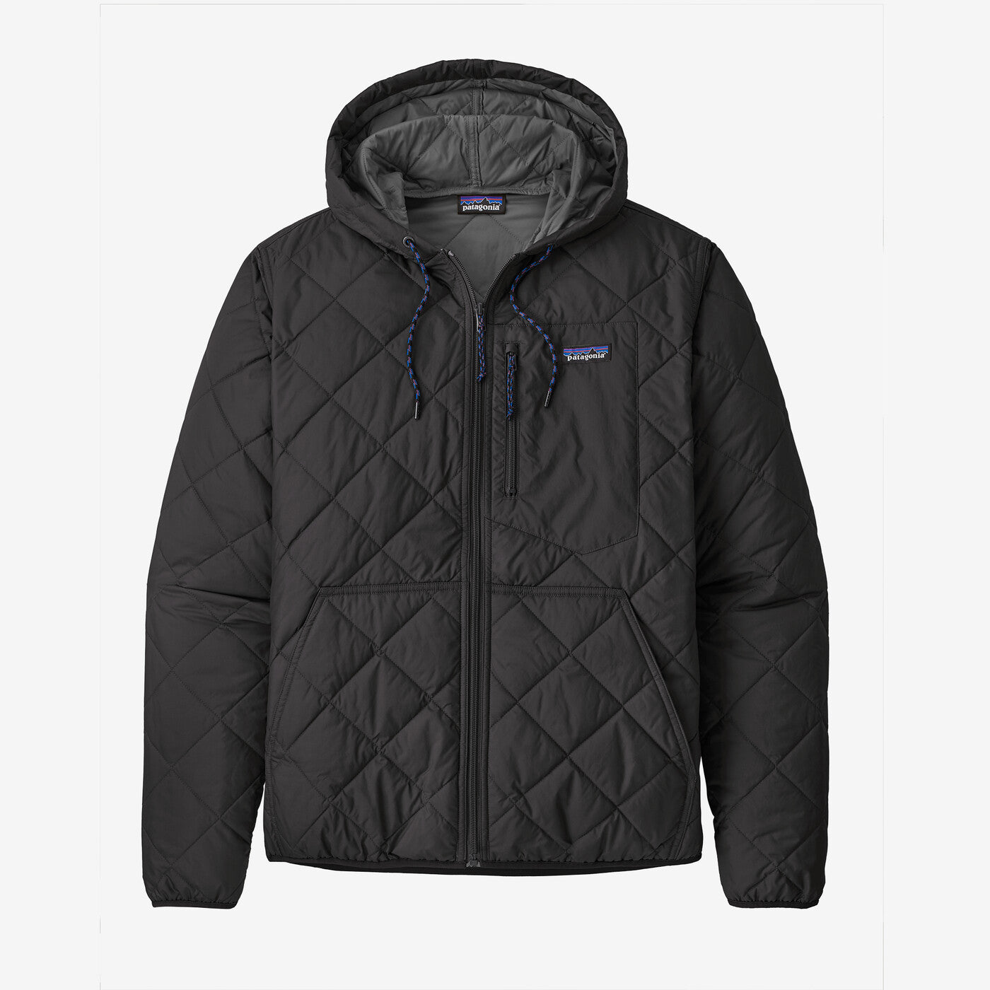 M DIAMOND QUILTED BOMBER HOODY