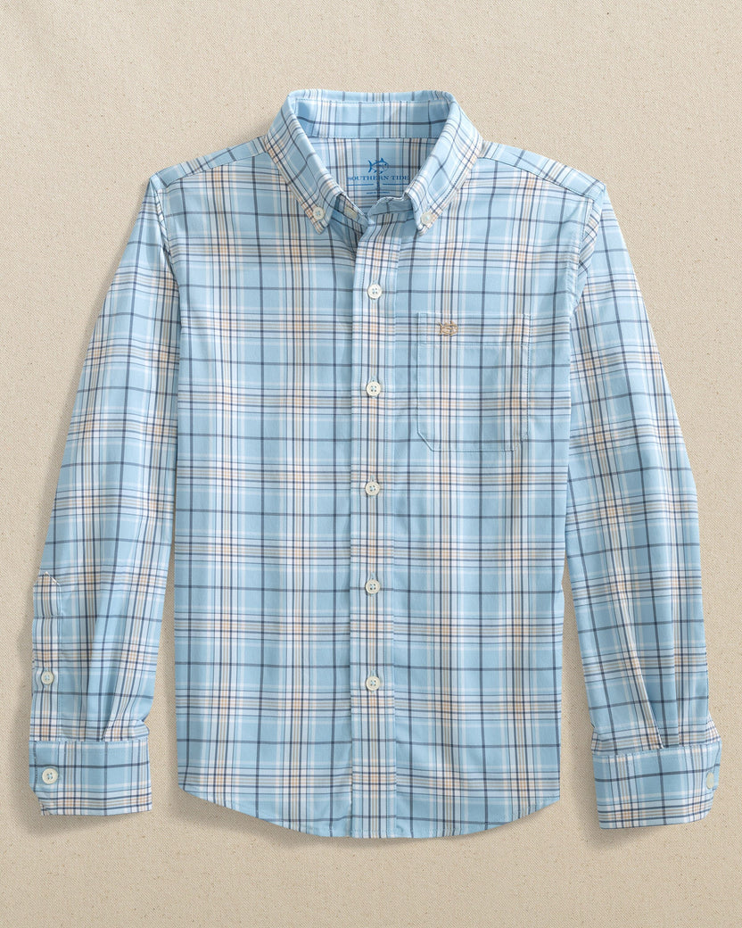 BOYS RIVER POINT PLAID SPORT LS