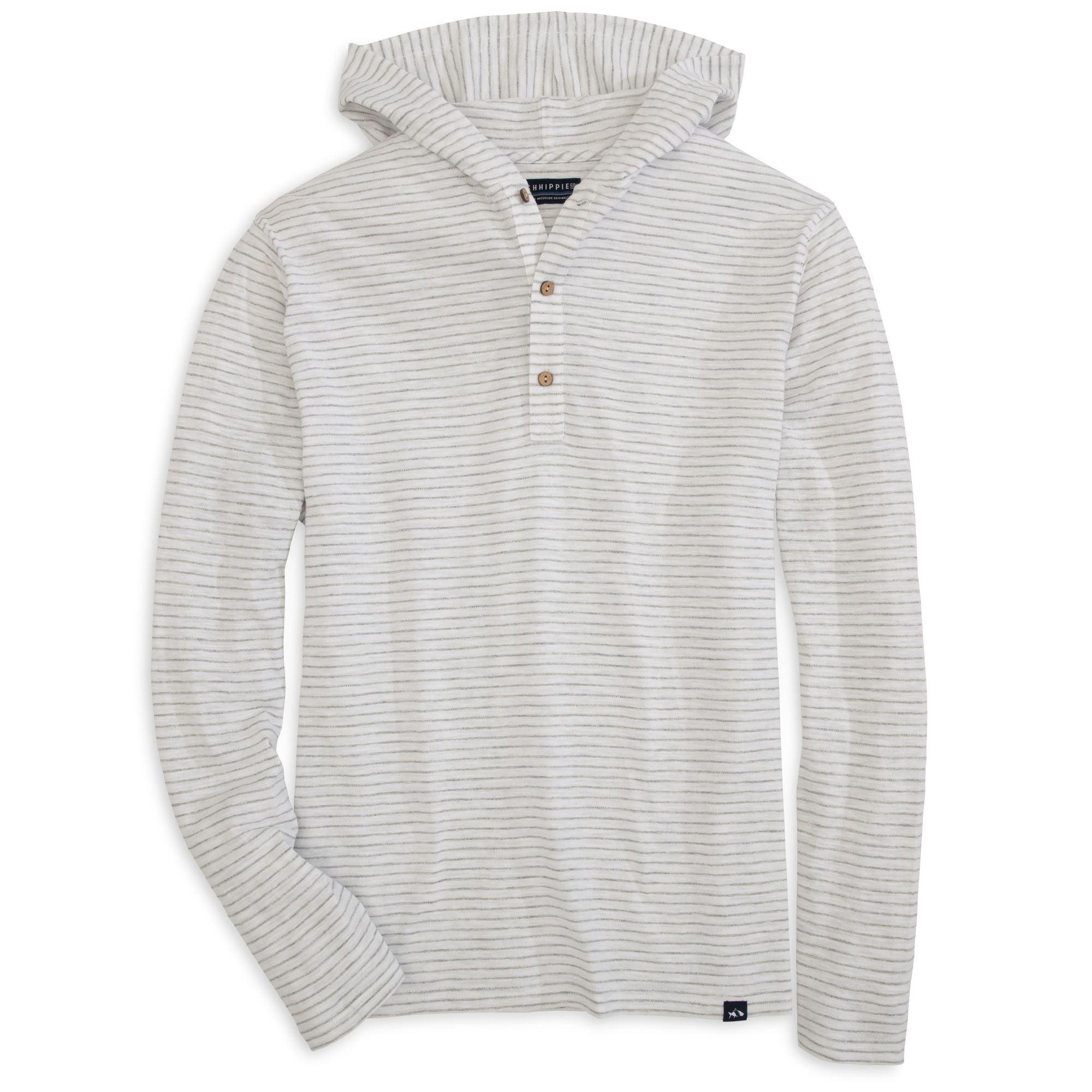 Bedlow Stripe Henley Hoodie - leinwands.com