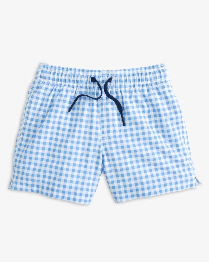 BOYS BALDWIN GINGHAM SWIM TRUNK - leinwands.com