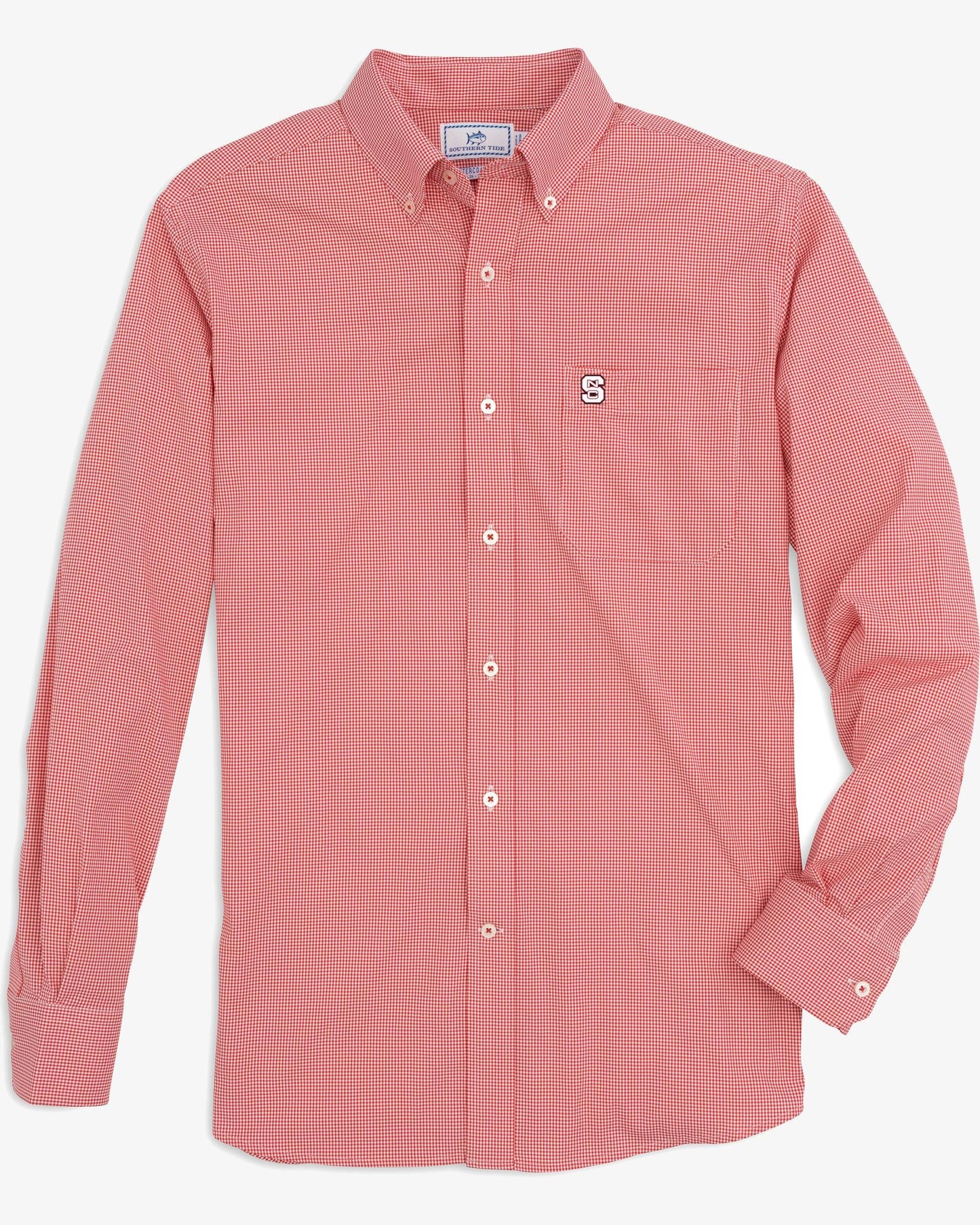 NC STATE GINGHAM BD SHIRT LS - leinwands.com