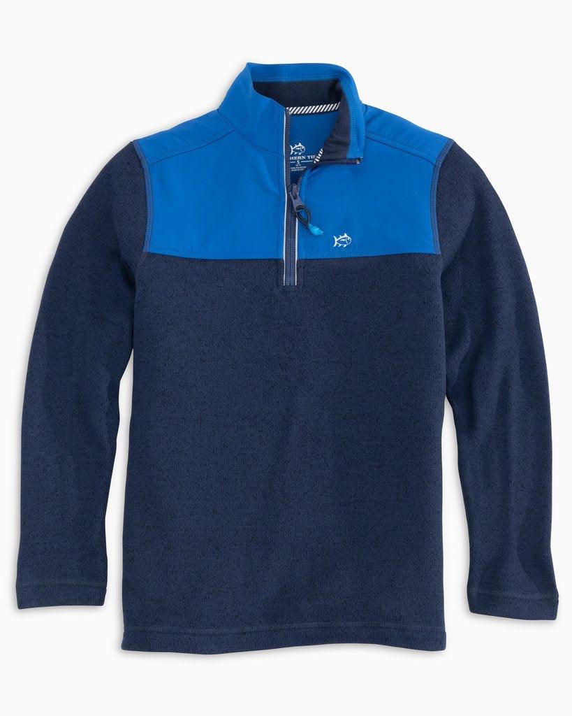 ST B HEATHERED FLEECE 1/4 ZIP - leinwands.com